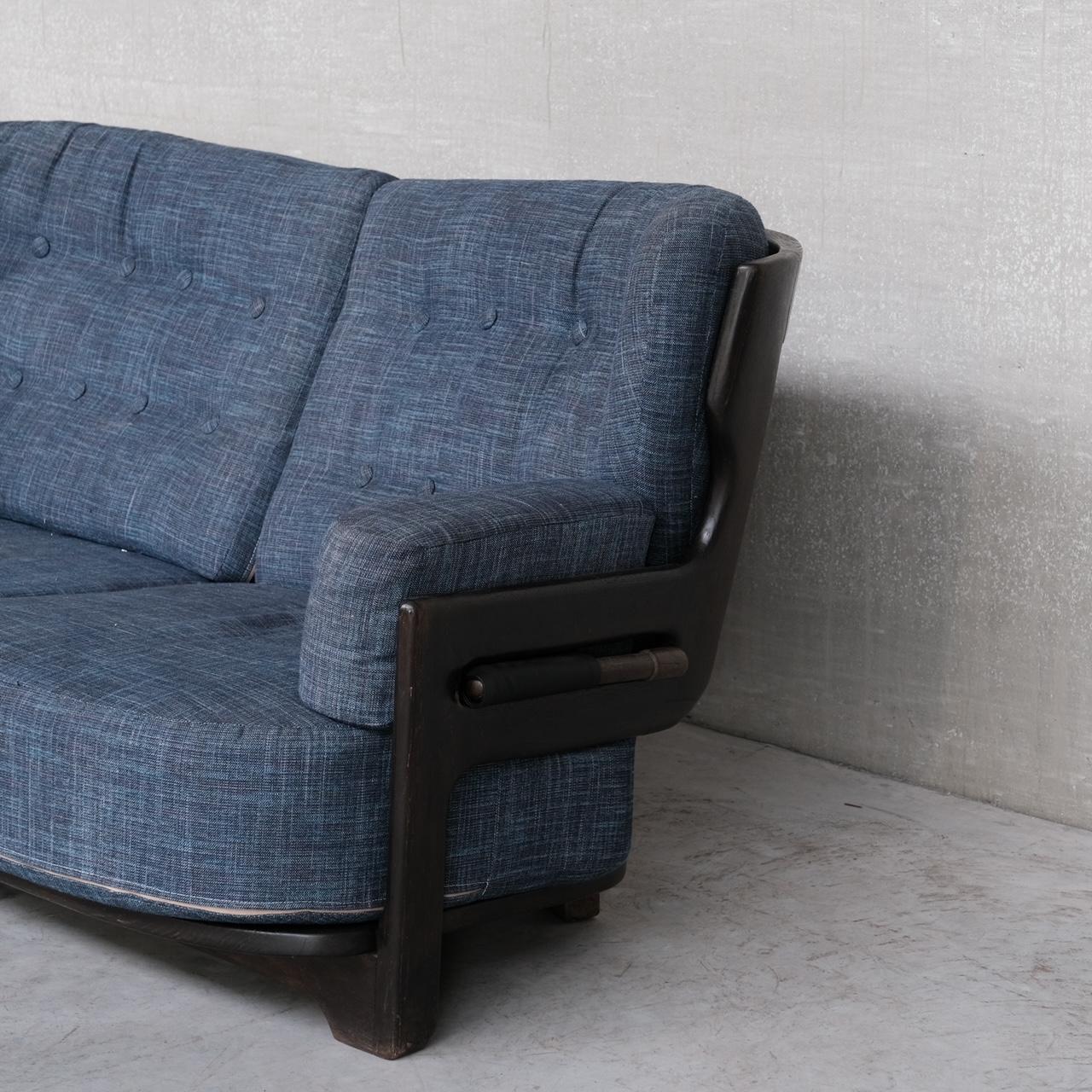 Guillerme et Chamrbon Oak Mid-Century 'Denis' Sofa For Sale 2