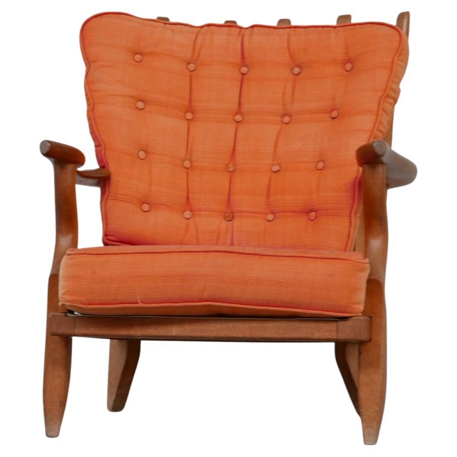 Guillerme et Chamron Mid-Century Repos Oak Armchair