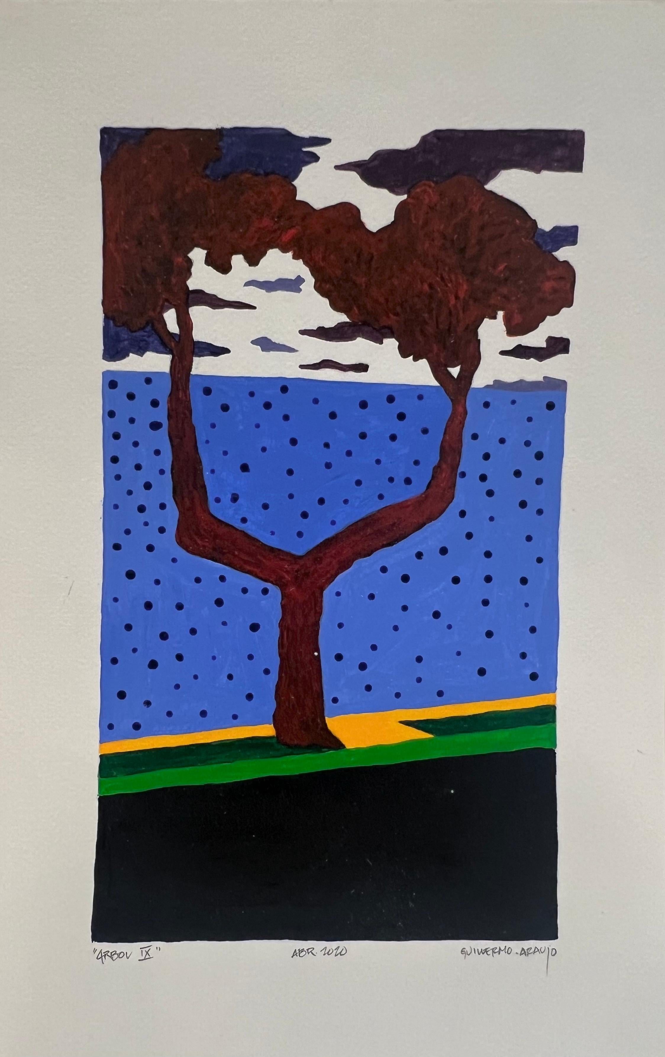 Guillermo Araujo Landscape Painting – Arbol IX