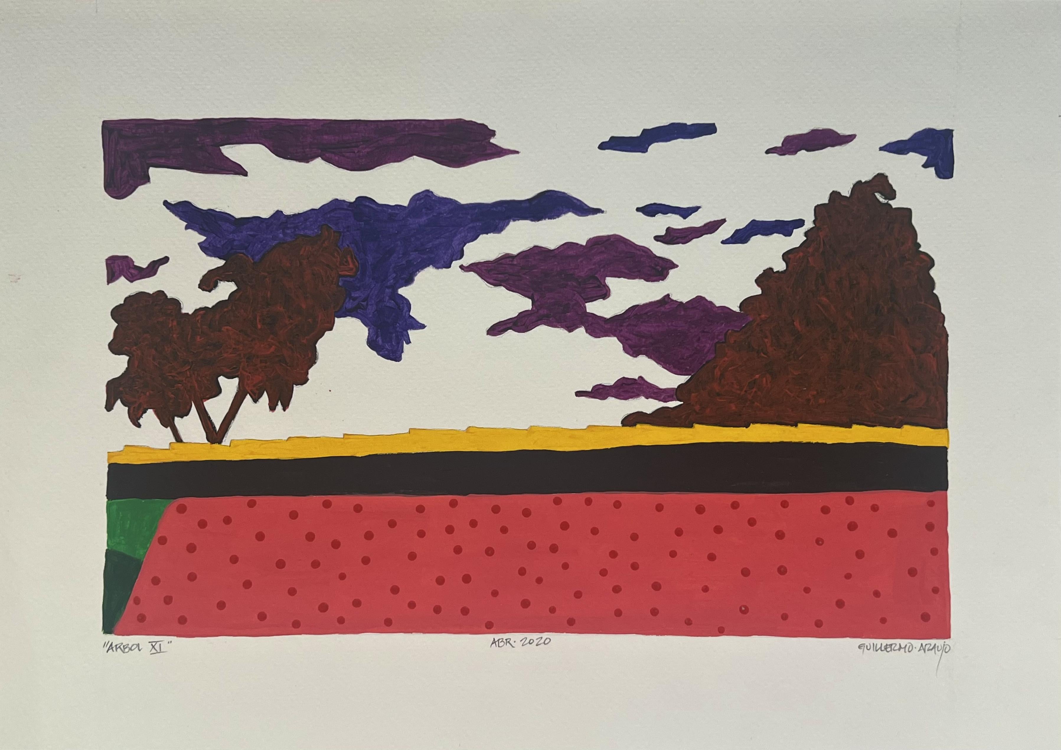 Guillermo Araujo Landscape Painting – Arbol XI
