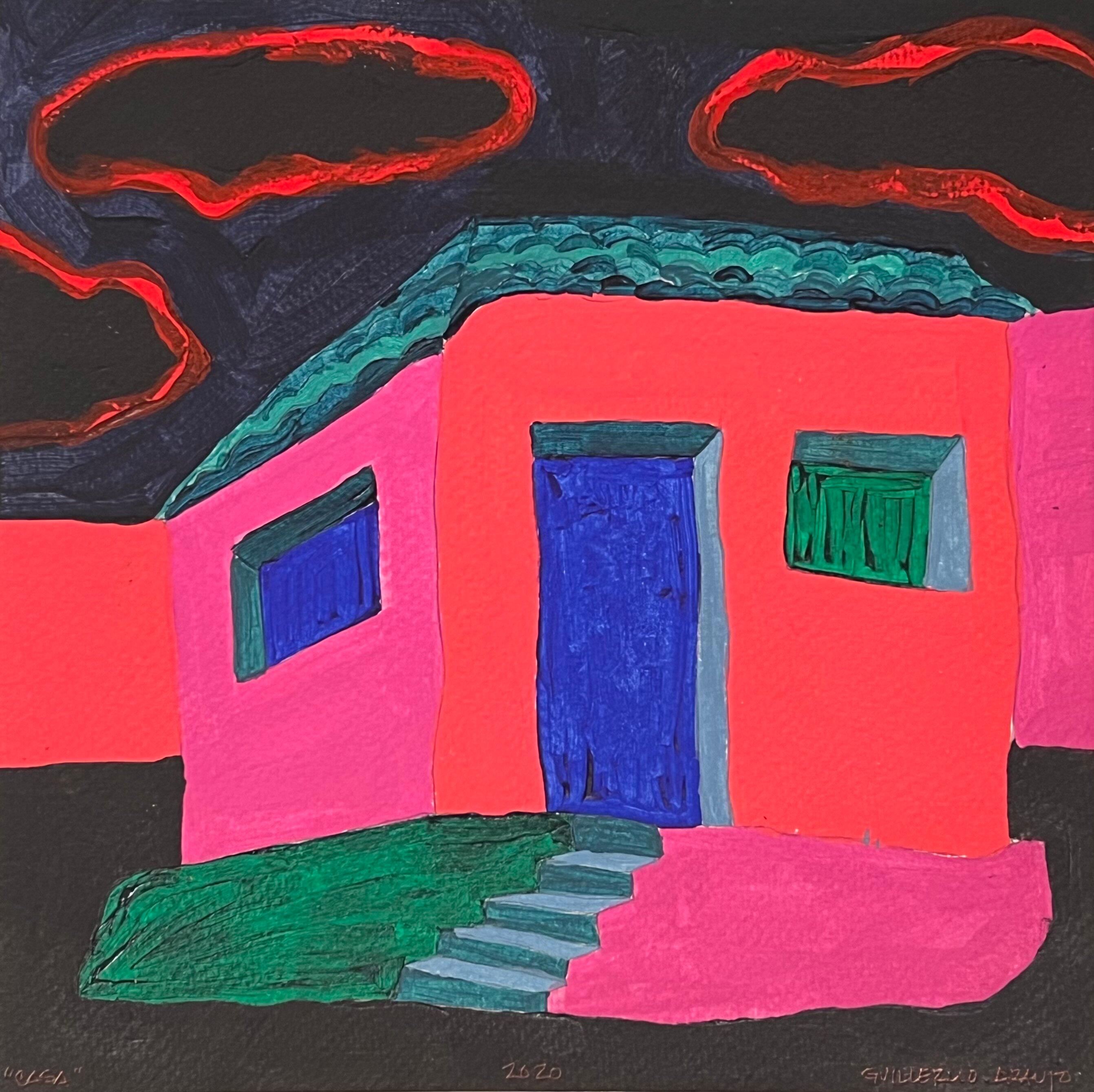 Guillermo Araujo Figurative Painting – Casa III, 2020
