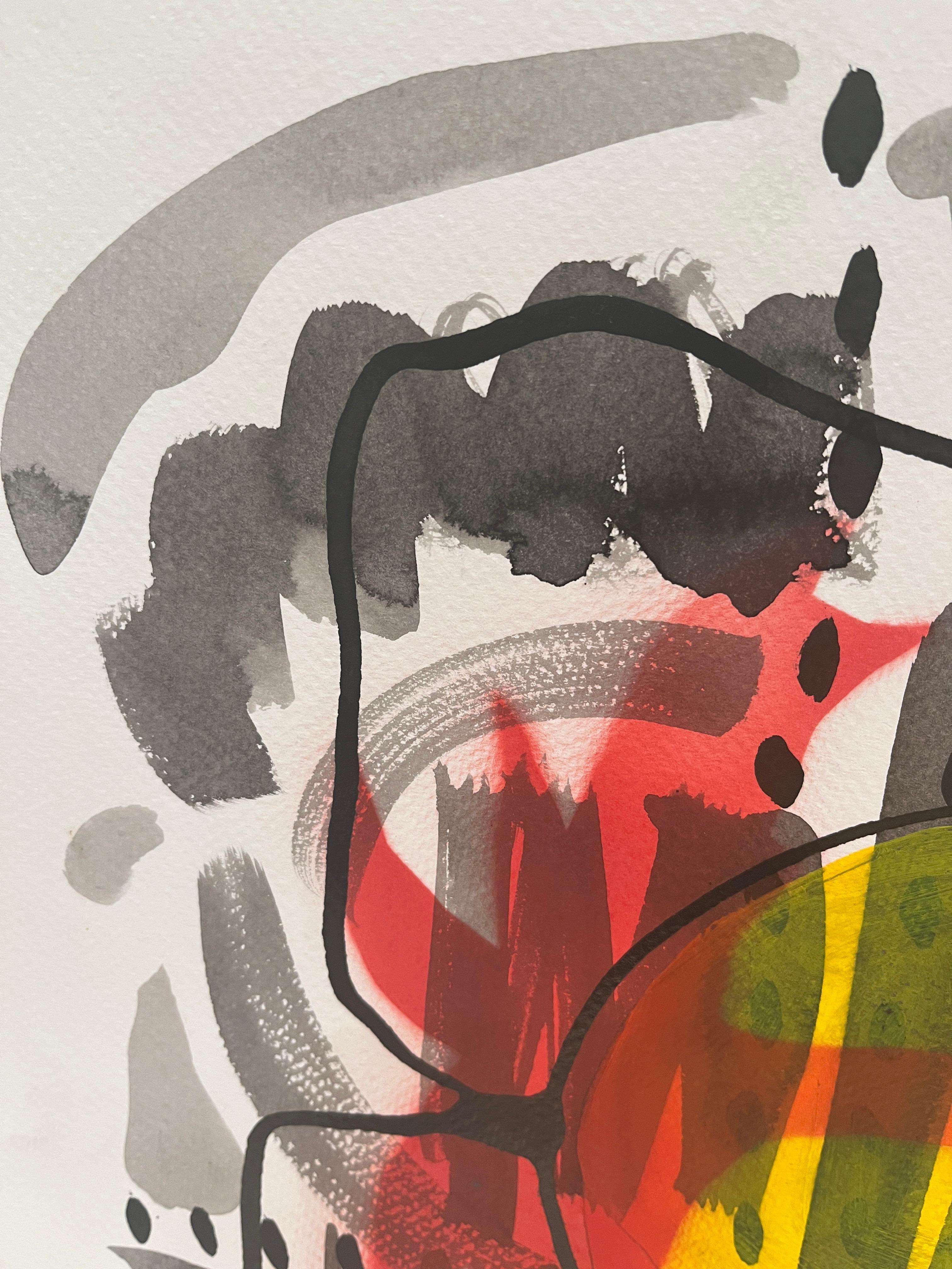 Taza 1: Zeitgenssisches Acryl und chinesische Tinte auf Papier – Painting von Guillermo Araujo