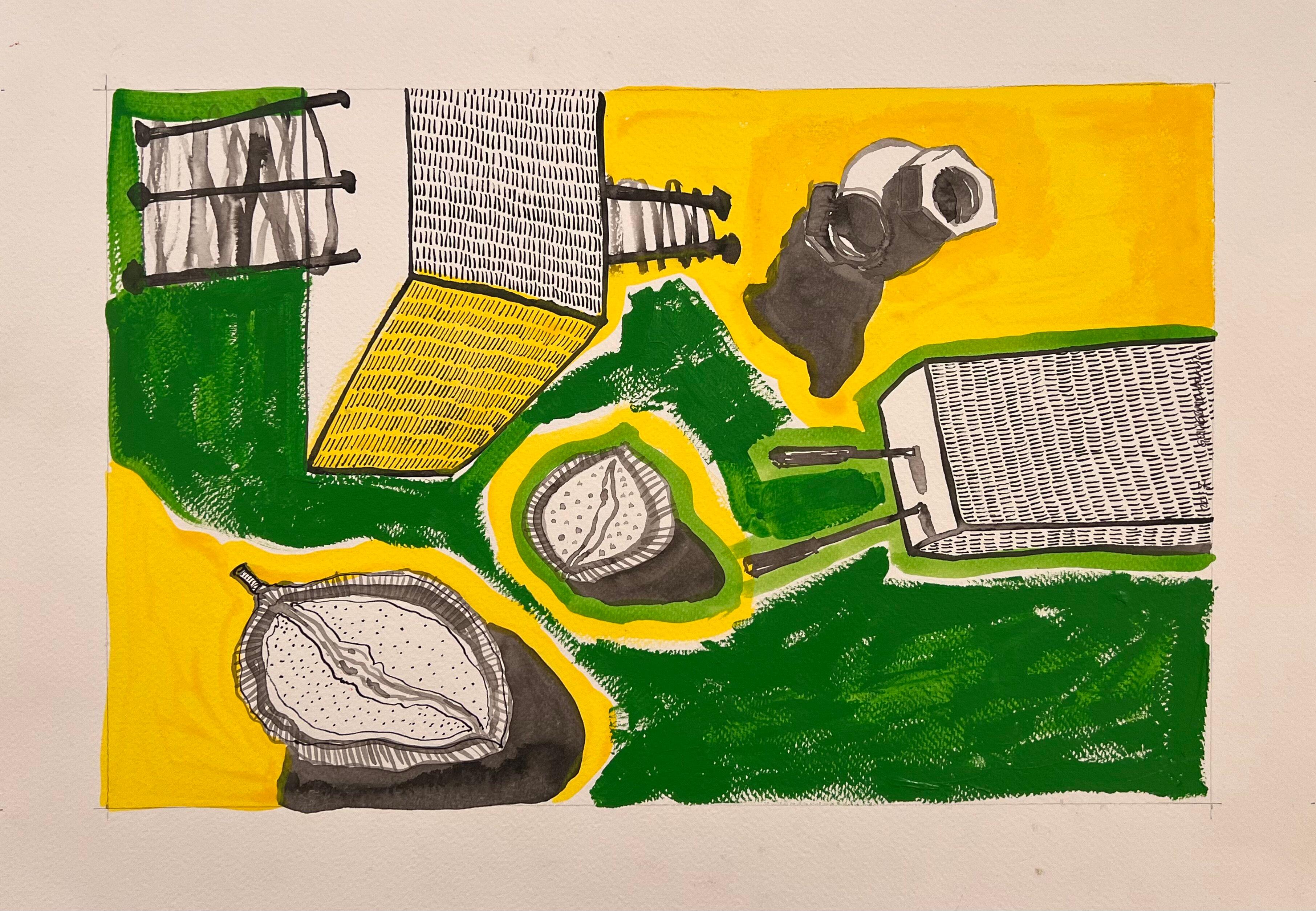 Abstract Painting di Guillermo Araujo - Senza titolo, 2019
