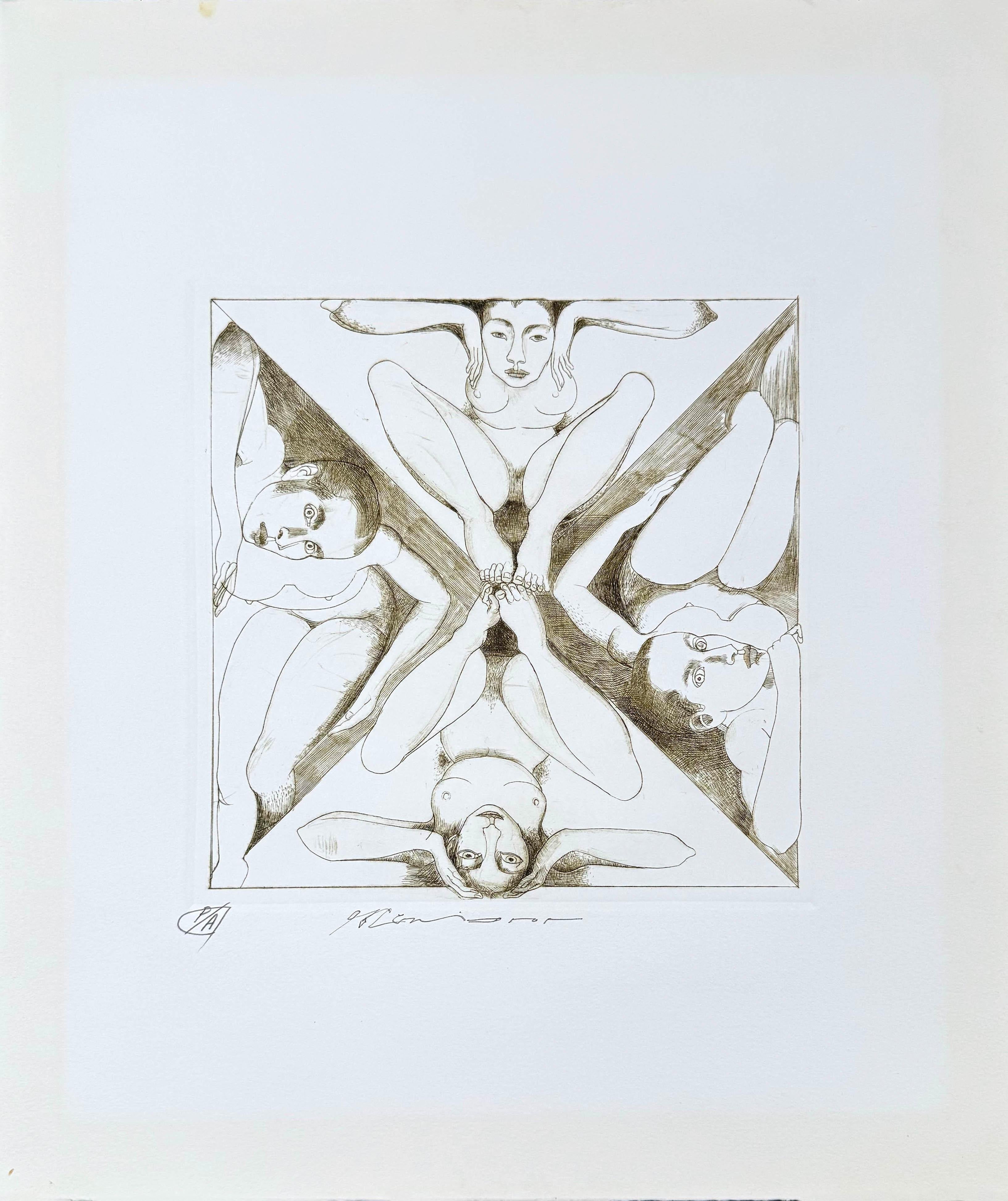Desnudos - Print by Guillermo Ceniceros 