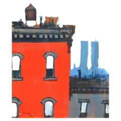 Guillermo, Cityscape with Twin Towers, 1998