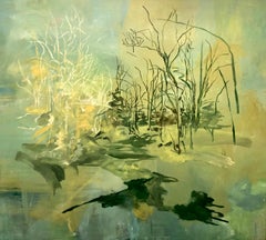 Bosque en Verde, 2019, Canvas, Oil Paint, Abstract, Landscape Painting 