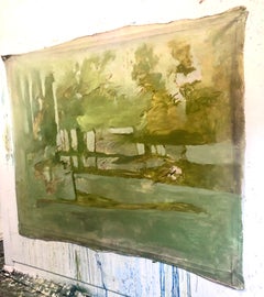“Bosque Verde” 2018, Canvas, Oil Paint, Abstract Contemporary painting