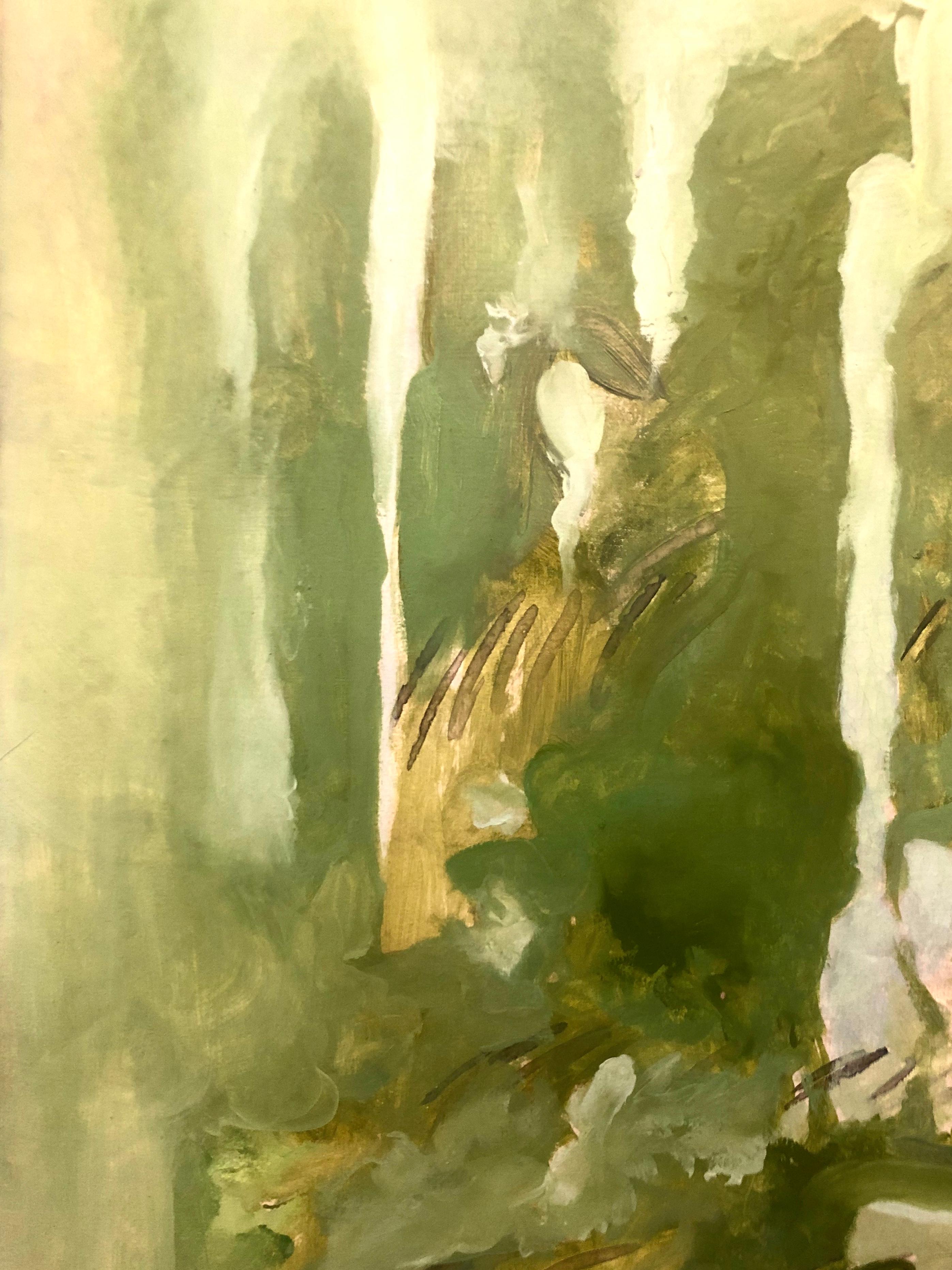 “Bosque Verde” 2018, Canvas, Oil Paint, Abstract Contemporary painting  - Brown Abstract Painting by Guillermo Conte