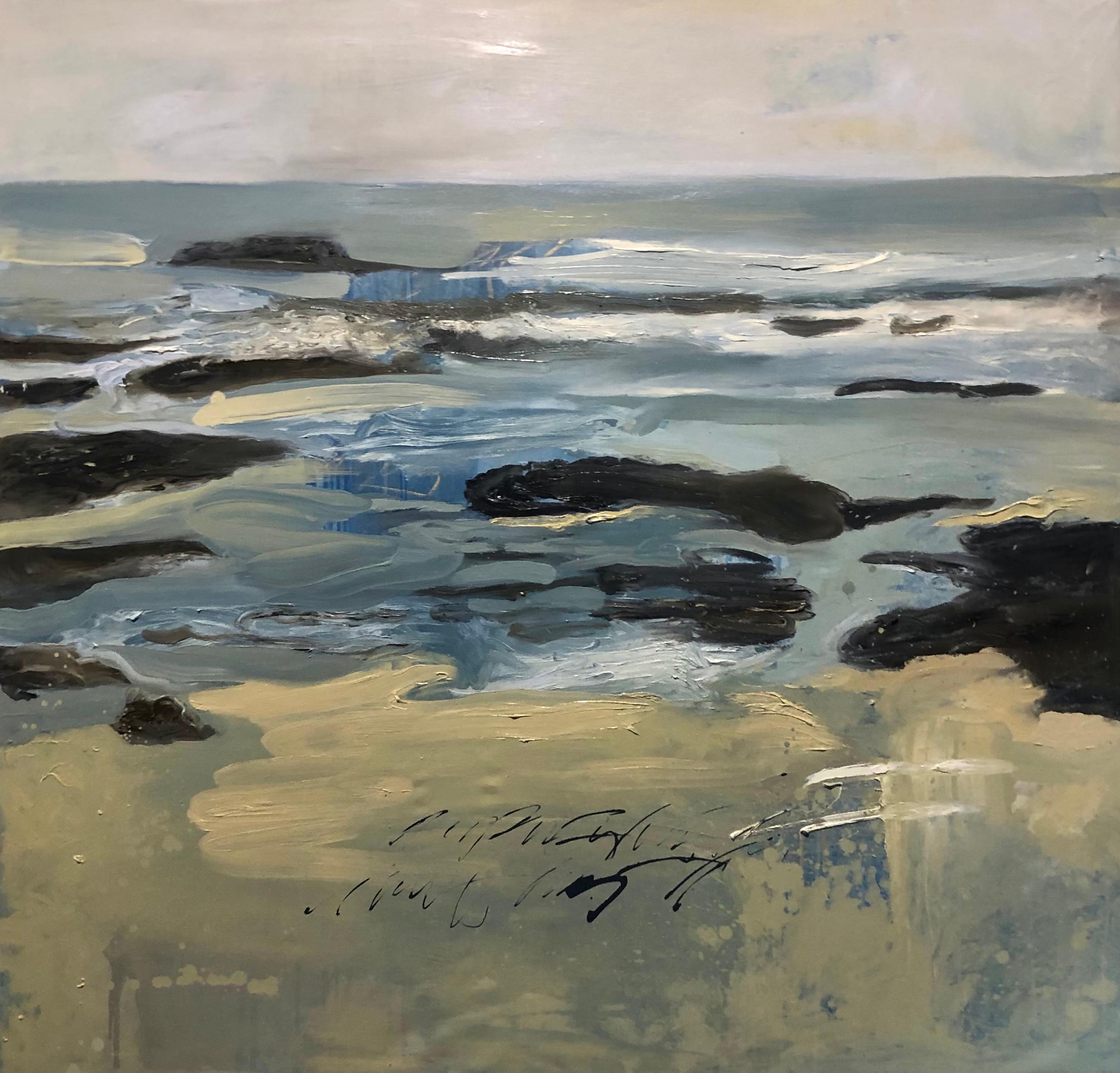 Guillermo Conte Landscape Painting - Playa Vieja, Canvas, Oil paint
