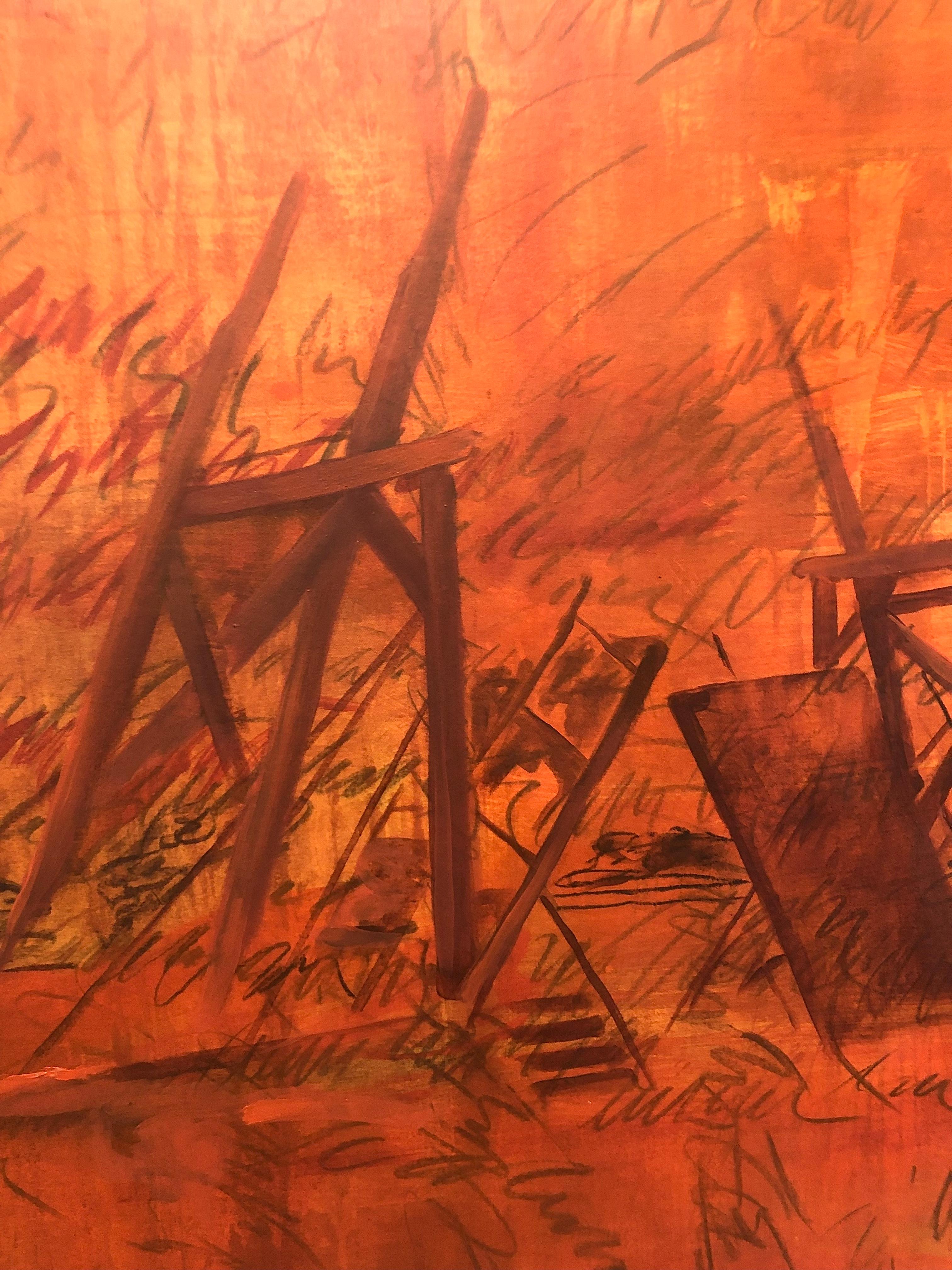 By noting the vigour that Guillermo Conte s works exhibit, and without this contradicting an anti-bellicist stance, it is confirmed that the act of painting is a battle that remains worth fighting.

Andrés Aizicovich
Art Curator