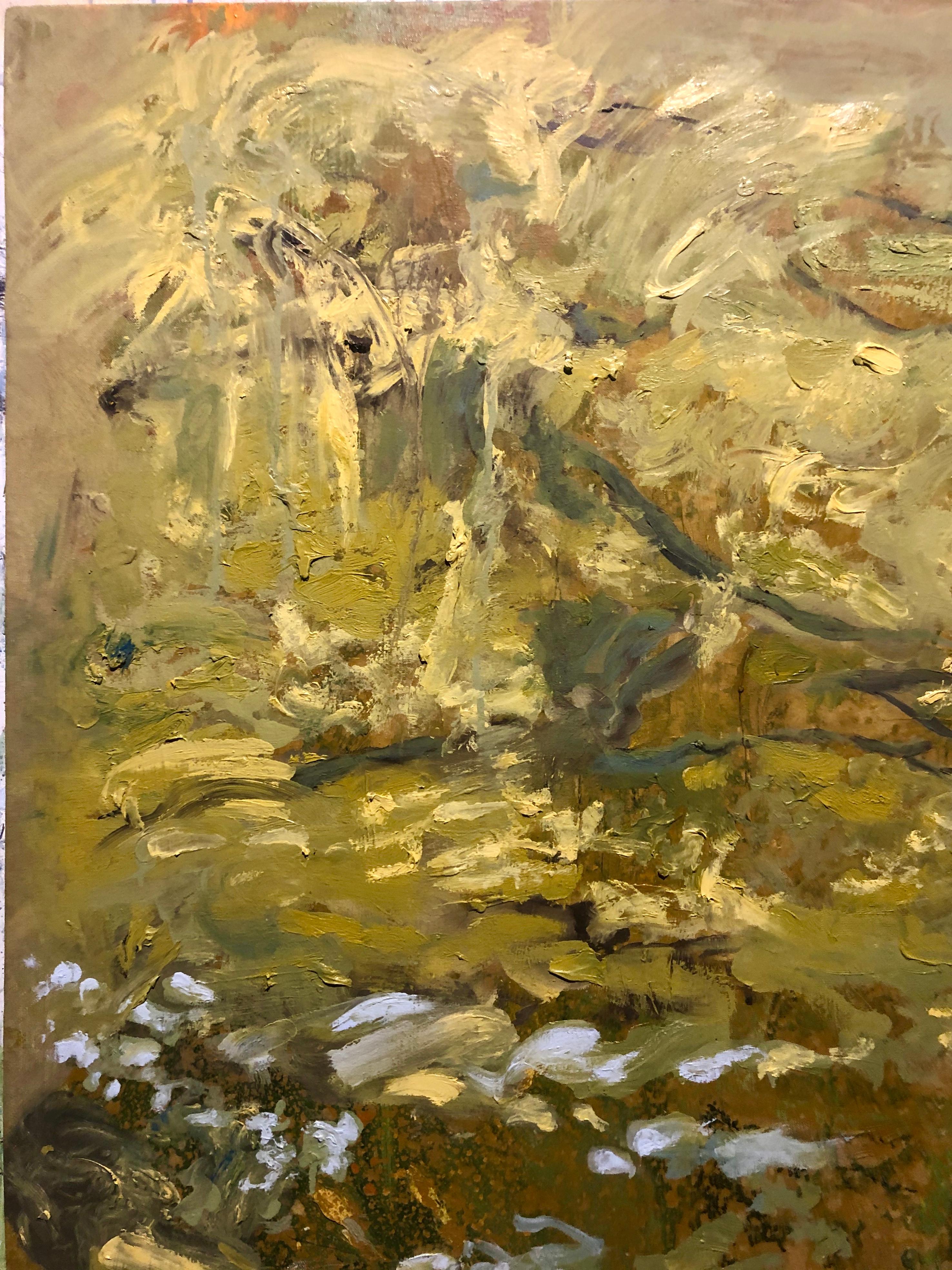 “Puerto Viejo”, 2018, Canvas, Oil Paint  - Brown Landscape Painting by Guillermo Conte