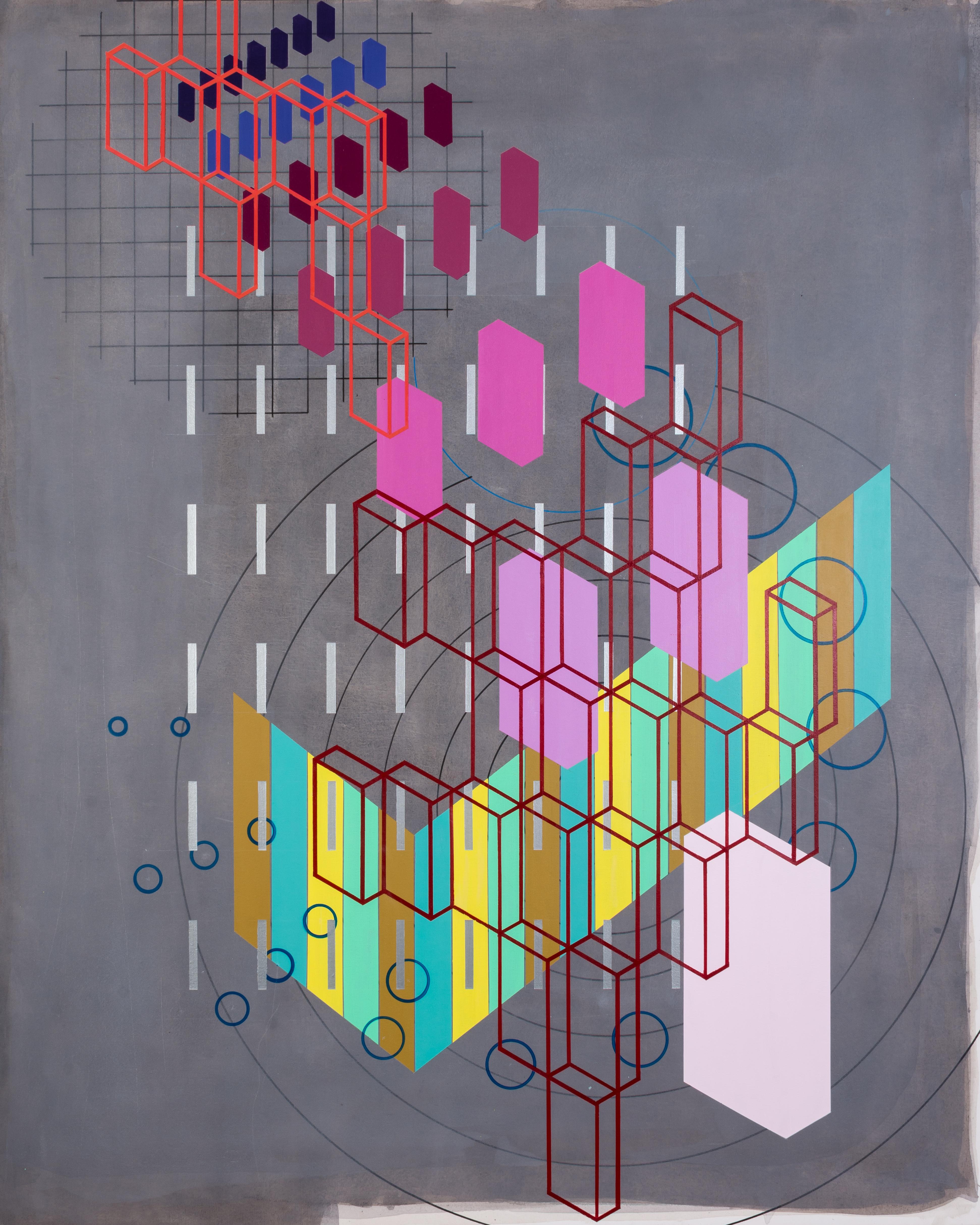 Guillermo Llacay Abstract Painting – Las redes zwischen nosotros