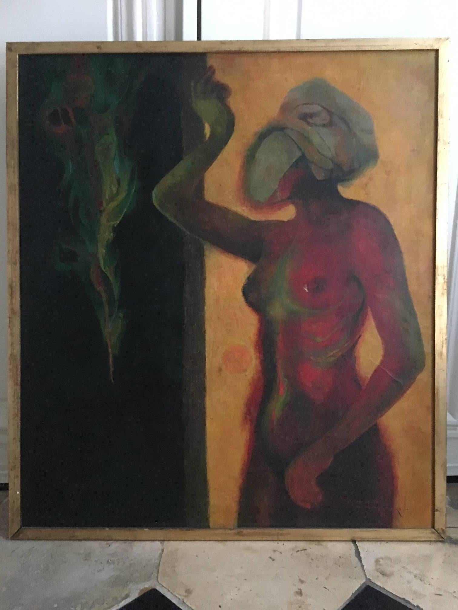 Modern Guillermo Meza, Eva y la Serpiente, Haiti Chérie, 1968 For Sale