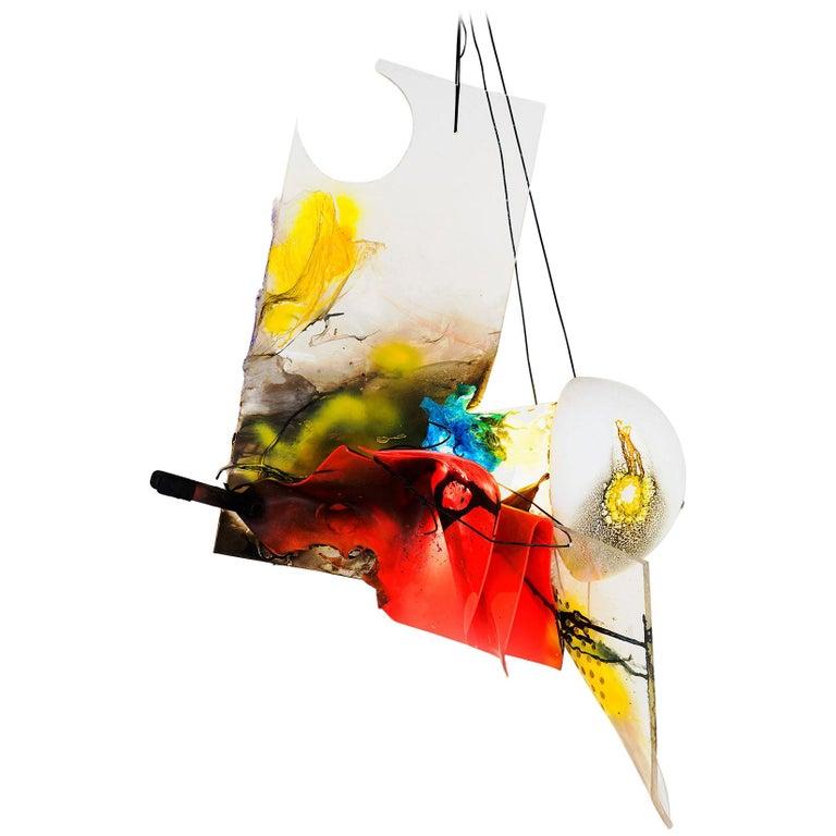 Plastic Guillermo Santomá Chandelier Multicoloured Model 2 Barcelona 2018 Contemporary  For Sale