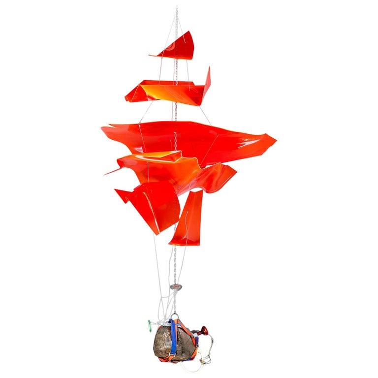 Guillermo Santomá Zeitgenössischer Neon-Kronleuchter „Modell 3“ Barcelona 2018 Orange  (21. Jahrhundert und zeitgenössisch) im Angebot