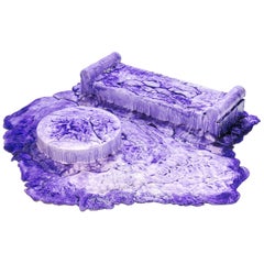 Guillermo Santomà Contemporary Purple Art Daybed and Coffee Table Foam Acrylic