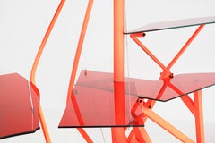 Contemporary Orange Desk/Book Shelf by Guillermo Santomá Contemporary Design