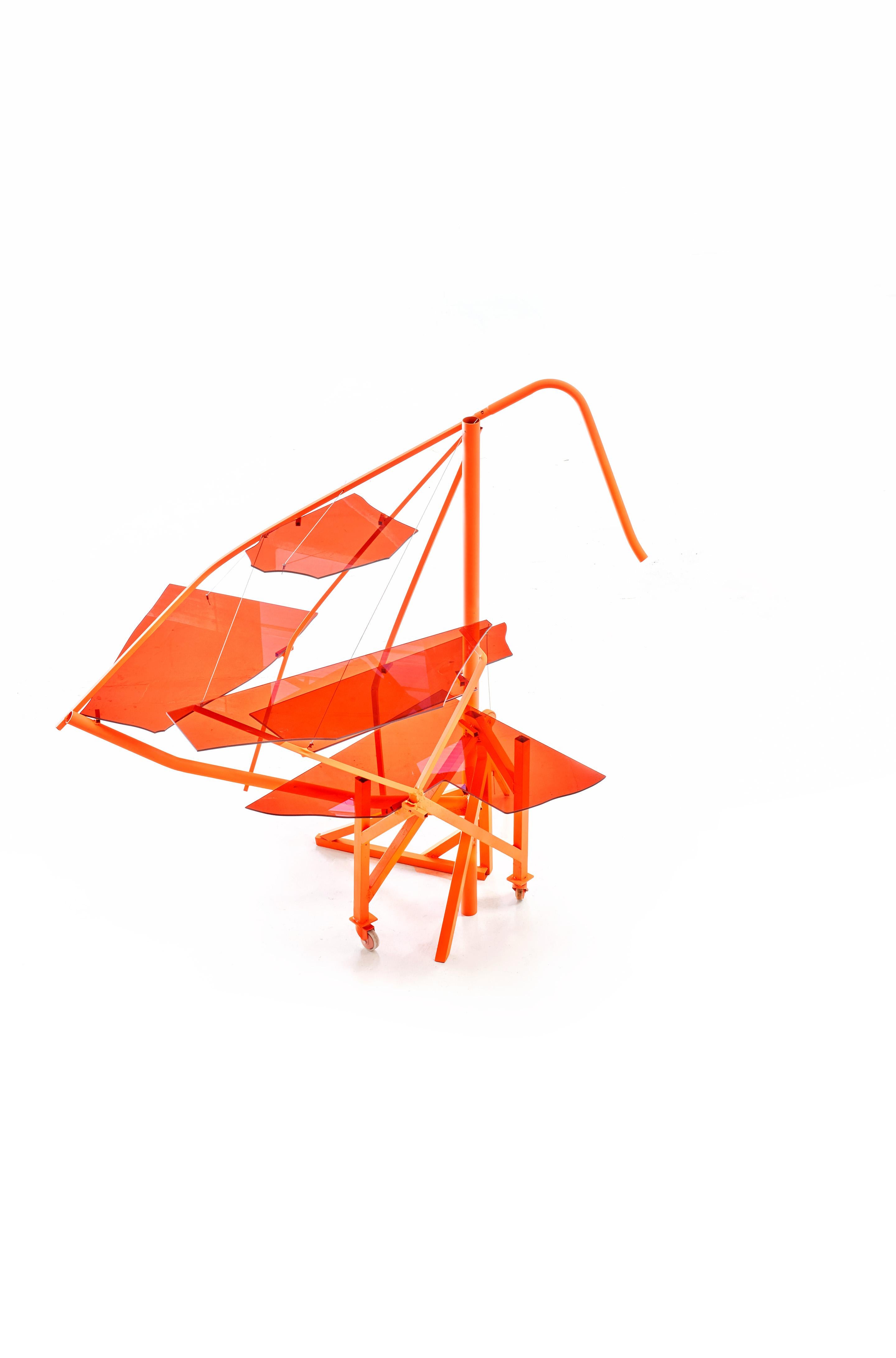 Zeitgenössisches orangefarbenes Schreibtisch-/Bücherregal von Guillermo Santomá Contemporary Design  im Zustand „Hervorragend“ im Angebot in Barcelona, ES