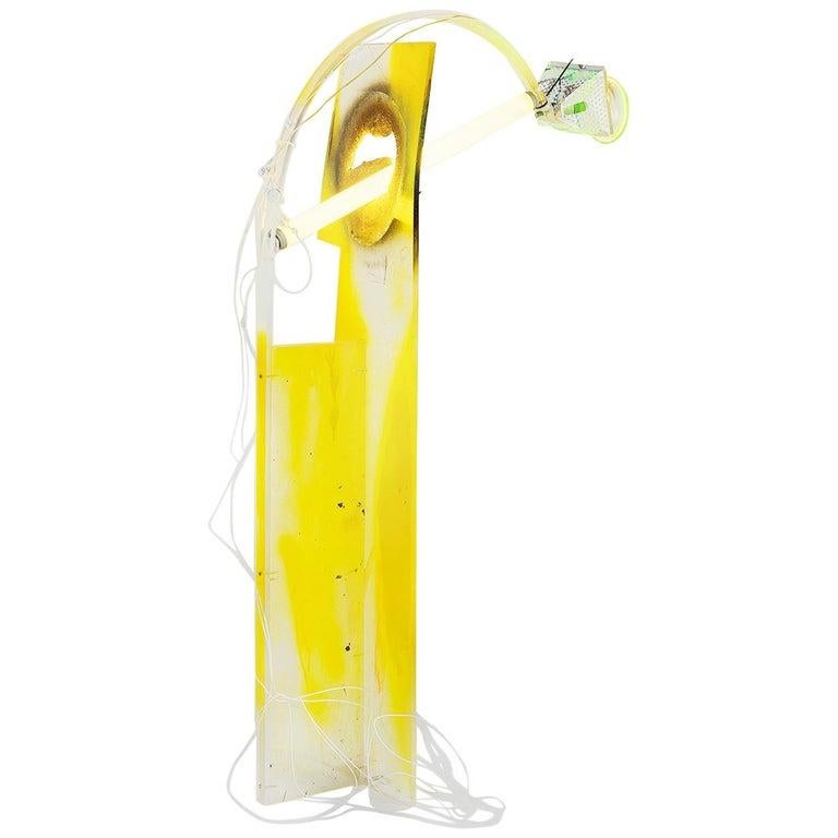 Plastique Guillermo Santomá lampadaire industriel contemporain jaune 4 Barcelone, 2018 en vente