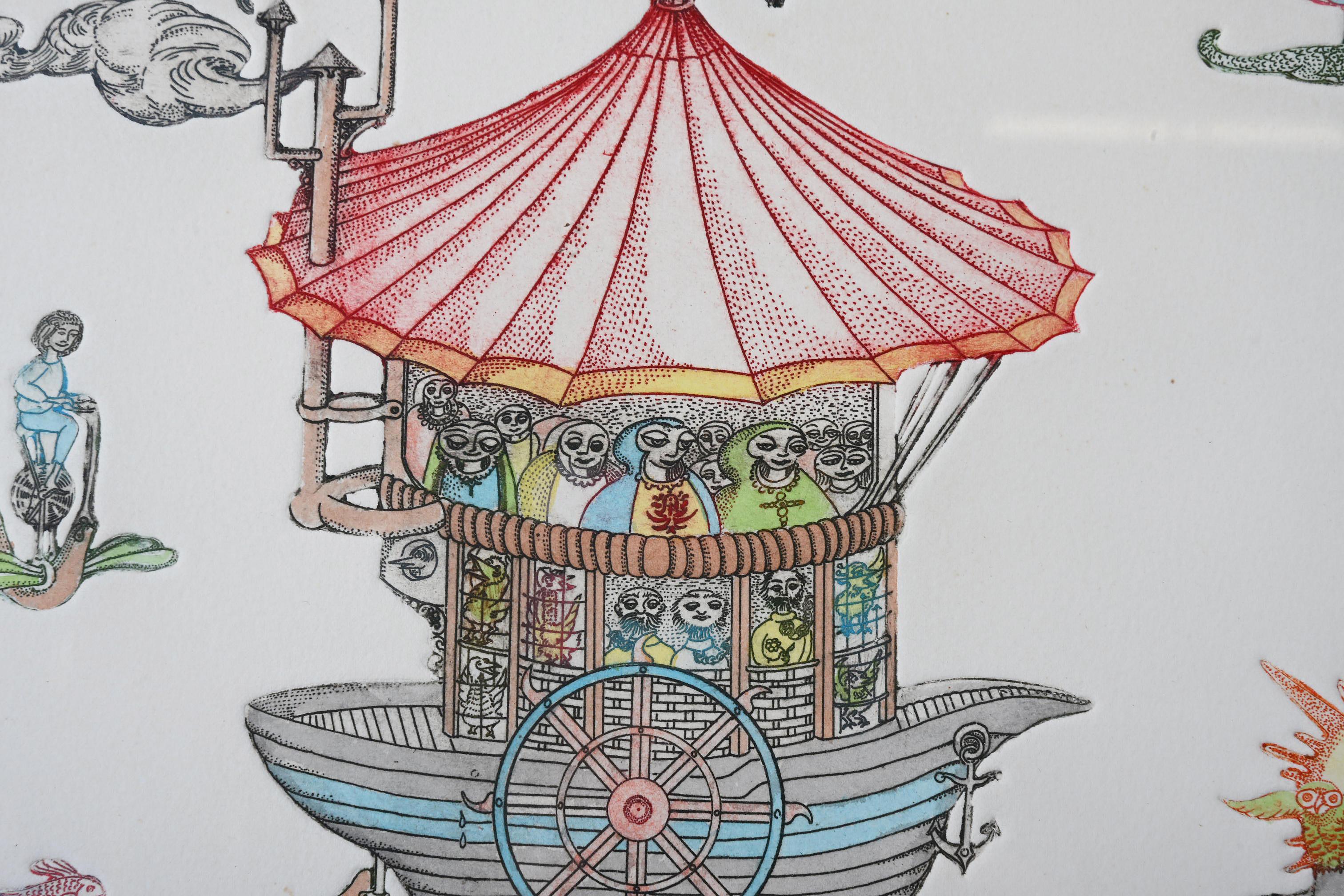 Guillermo Silva Santamaria Radierung 