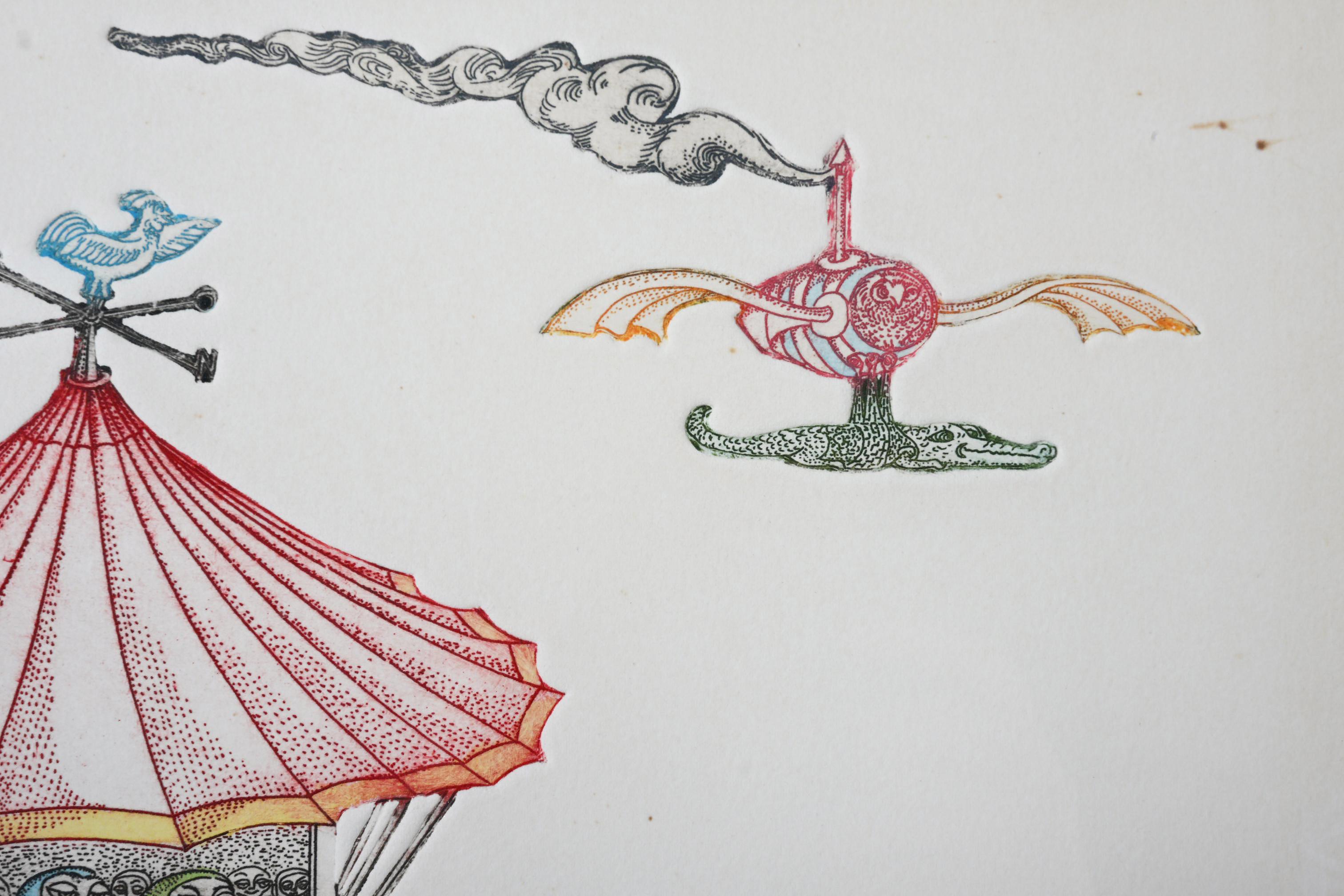 Guillermo Silva Santamaria Radierung 