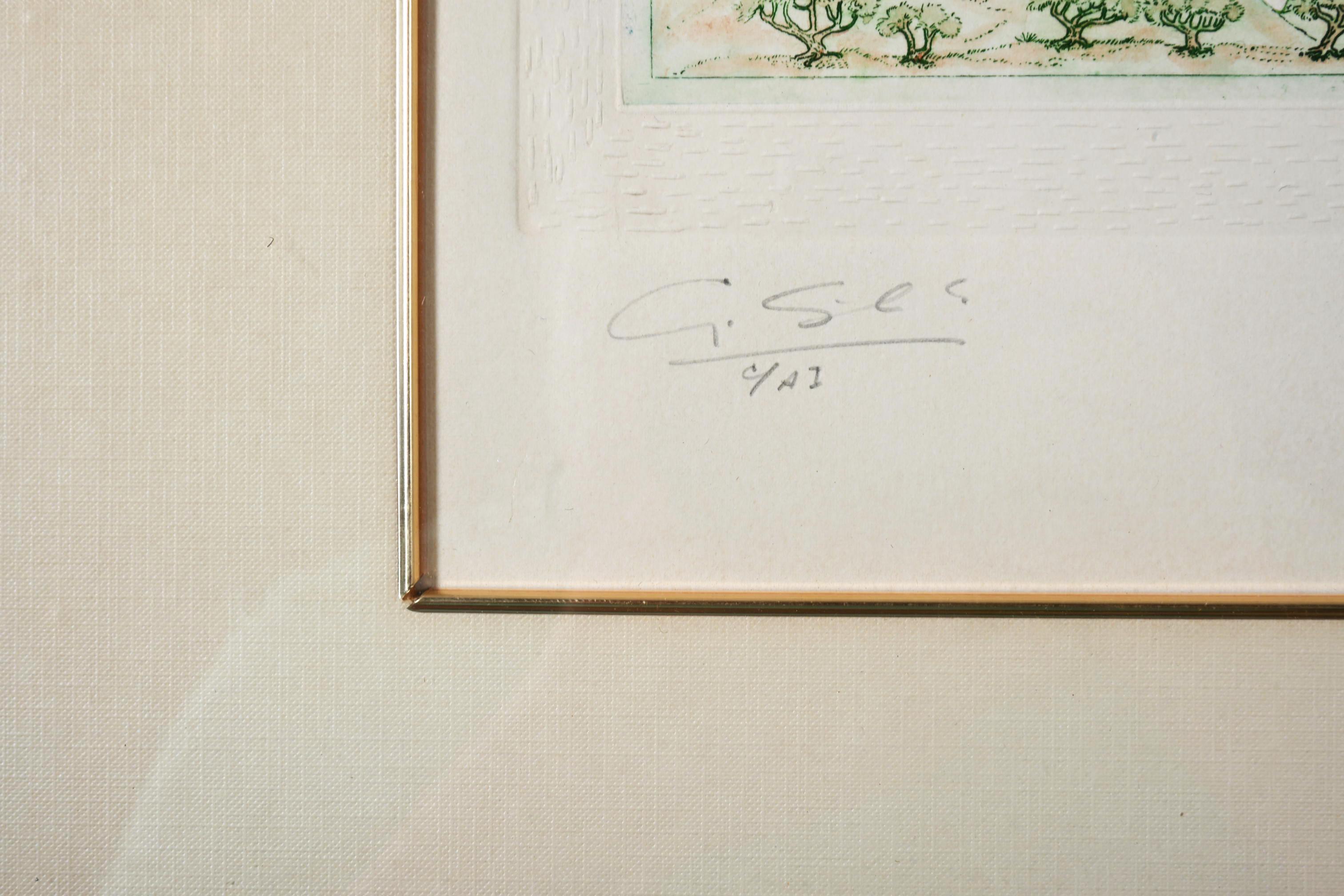 Guillermo Silva Santamaria Radierung 