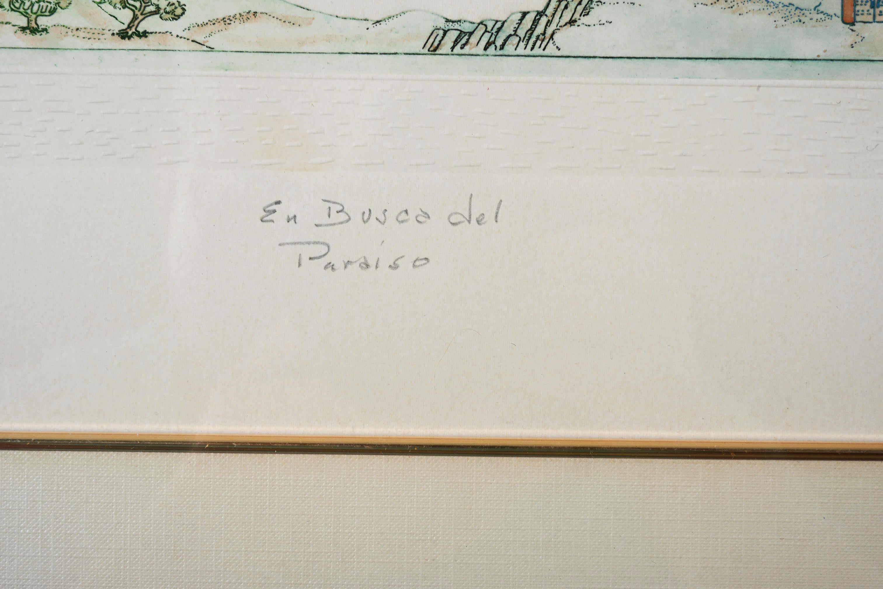 Guillermo Silva Santamaria Radierung 