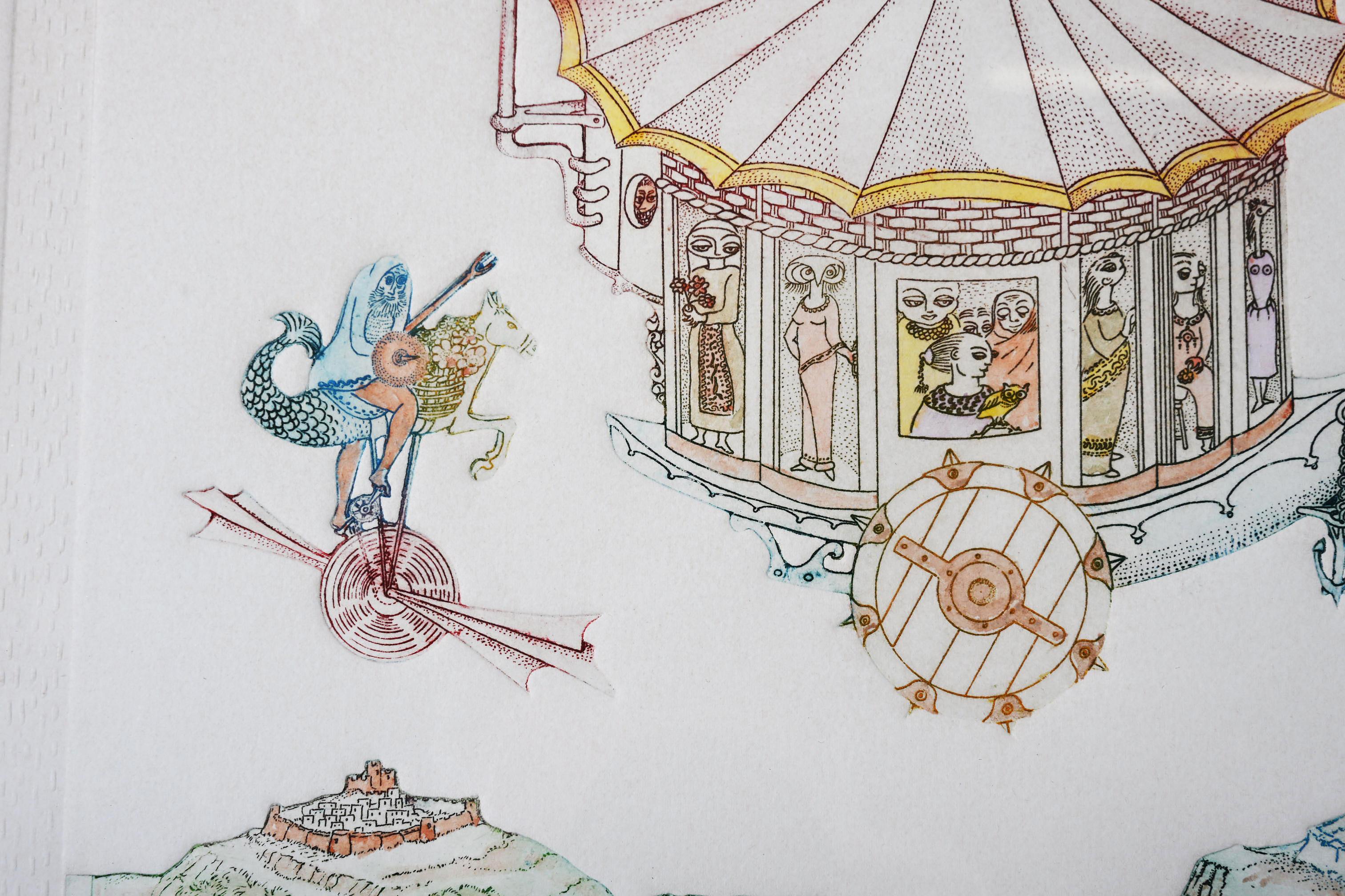 Guillermo Silva Santamaria Radierung 