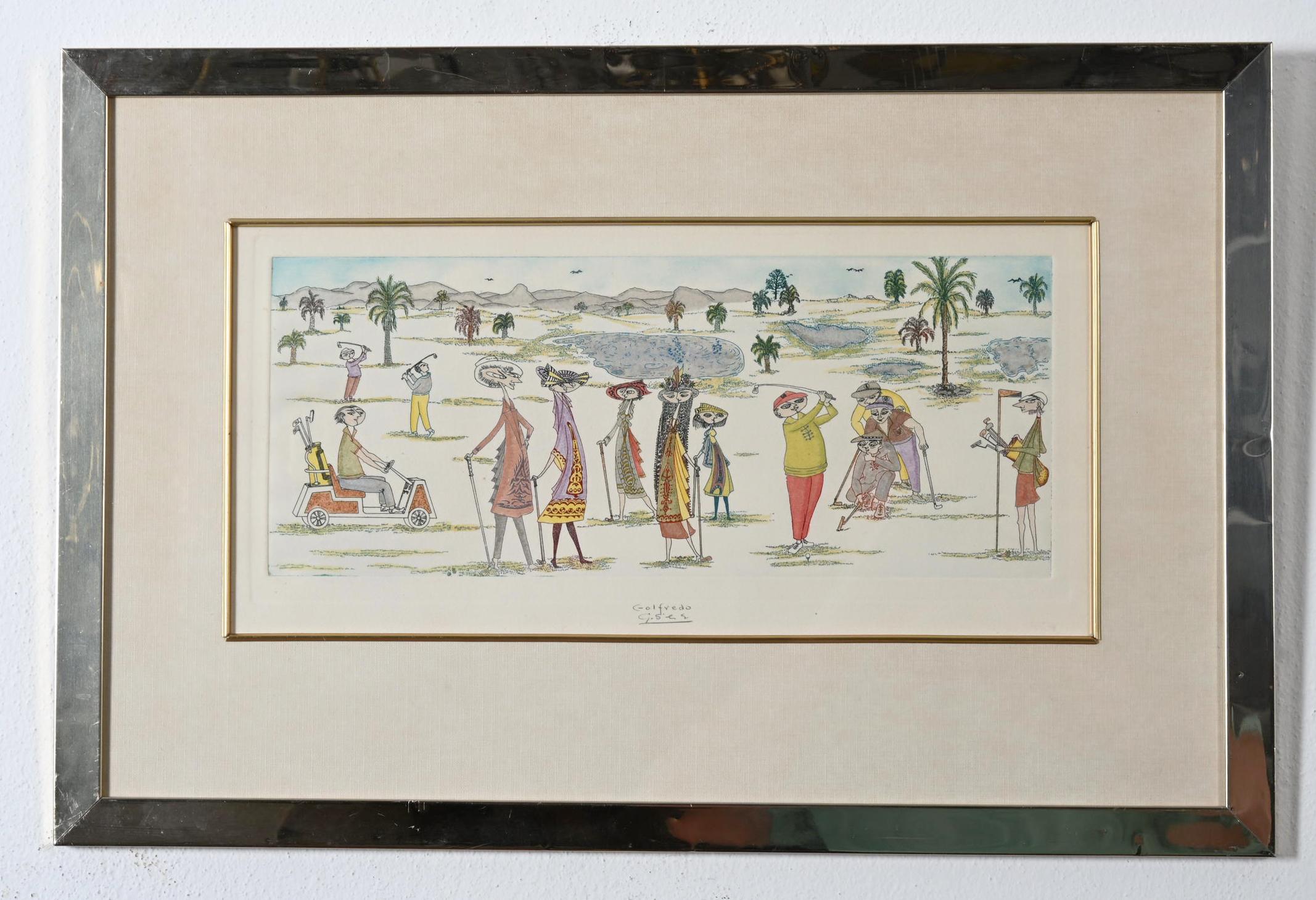 Guillermo Silva Santamaria Radierung 