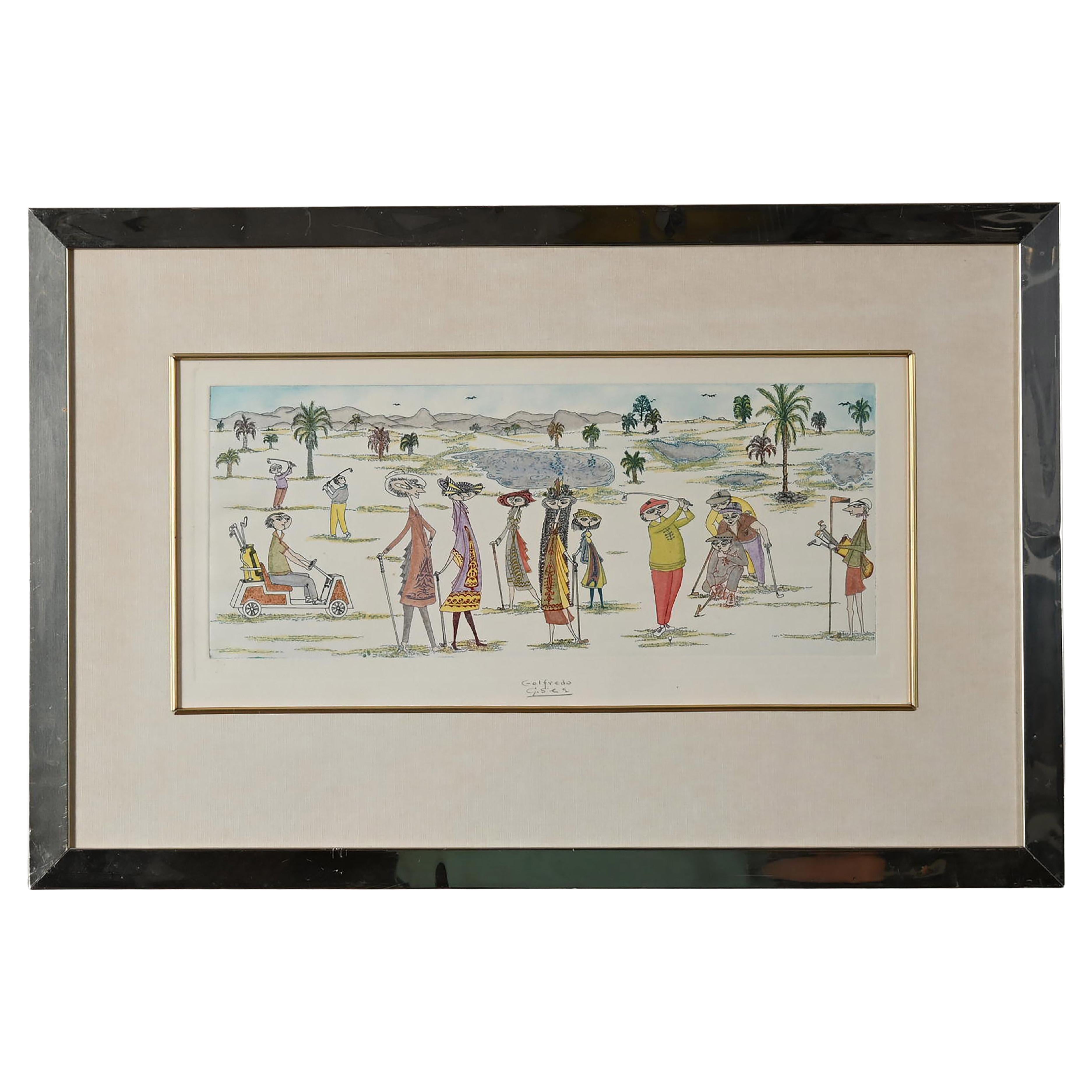 Guillermo Silva Santamaria Radierung "Golfredo" im Angebot