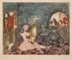 Antes de la Corrida, gravure surréaliste de Guillermo Silva Santamaria