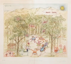 La Gallina Ciego, aguafuerte surrealista de Guillermo Silva Santamaría