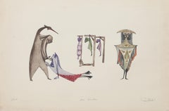 Aquatinte surréaliste de Guillermo Silva Santamaria de Los Justos