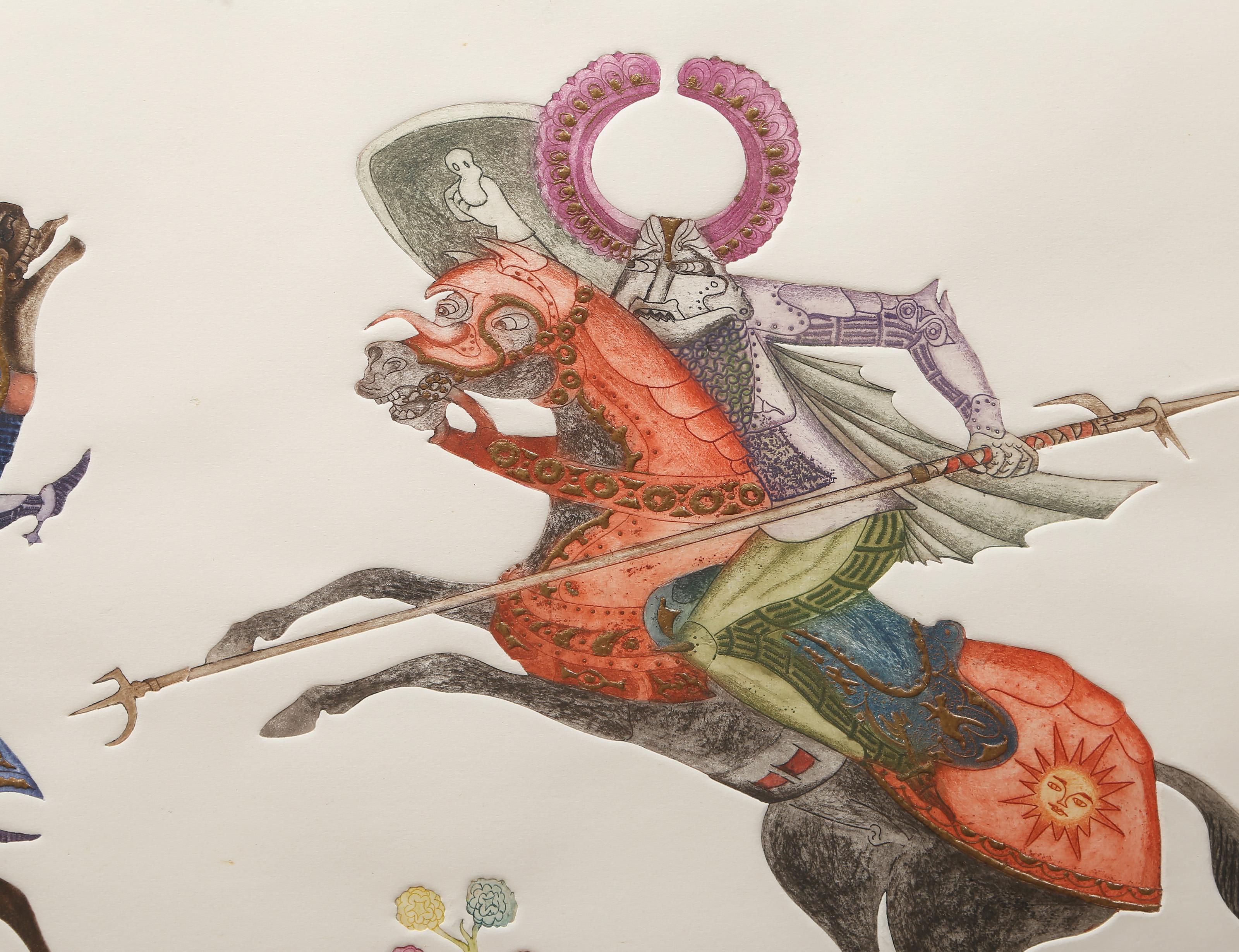 Gravure surréaliste de Guillermo Silva Santamaria en vente 1