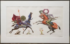 Vencedor y Vencido, aguafuerte surrealista de Guillermo Silva Santamaría