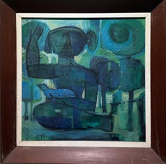 1960’s CUBIST PANAMA Latin American Figurative Abstract Painting