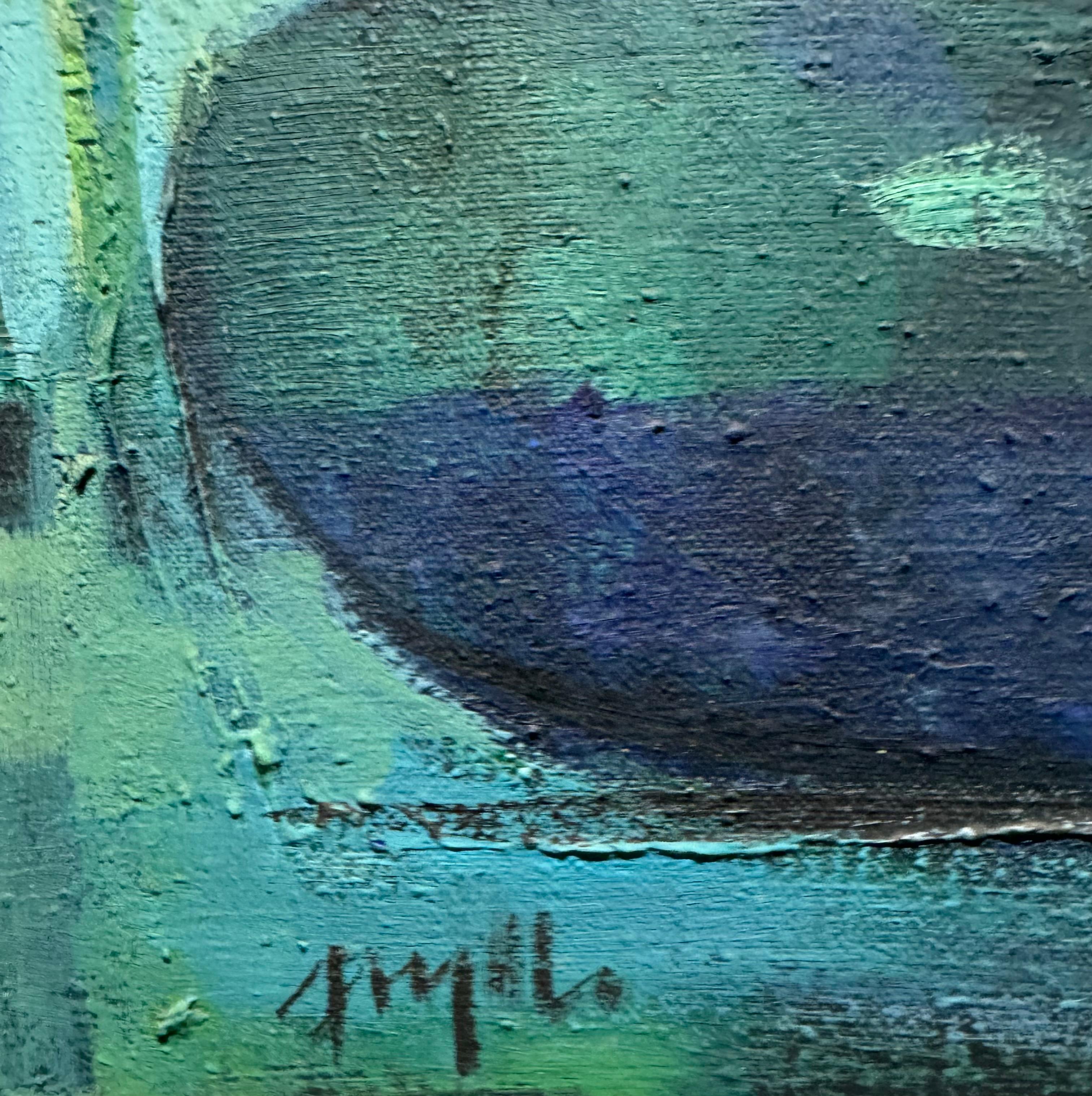 1960's MCM PANAMA Pintura abstracta figurativa latinoamericana en venta 2