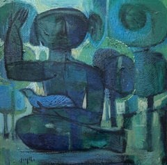 1960's MCM PANAMA Pintura abstracta figurativa latinoamericana