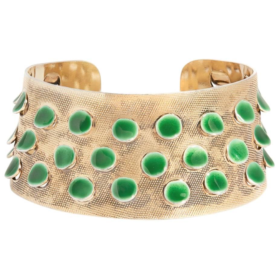 Guilloche Enamel and Silver Bracelet by Grete Prytz Kittelsen, Norway, 1953 For Sale