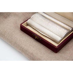 Guilloché silver box with three lipstick bands and gold interior