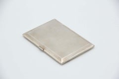 Guilloche silver cigarette case