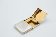 Guilloche silver cigarette case