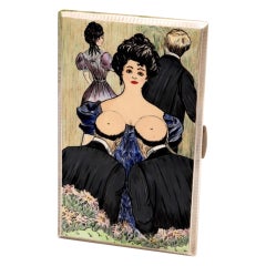 Guilloche silver cigarette case