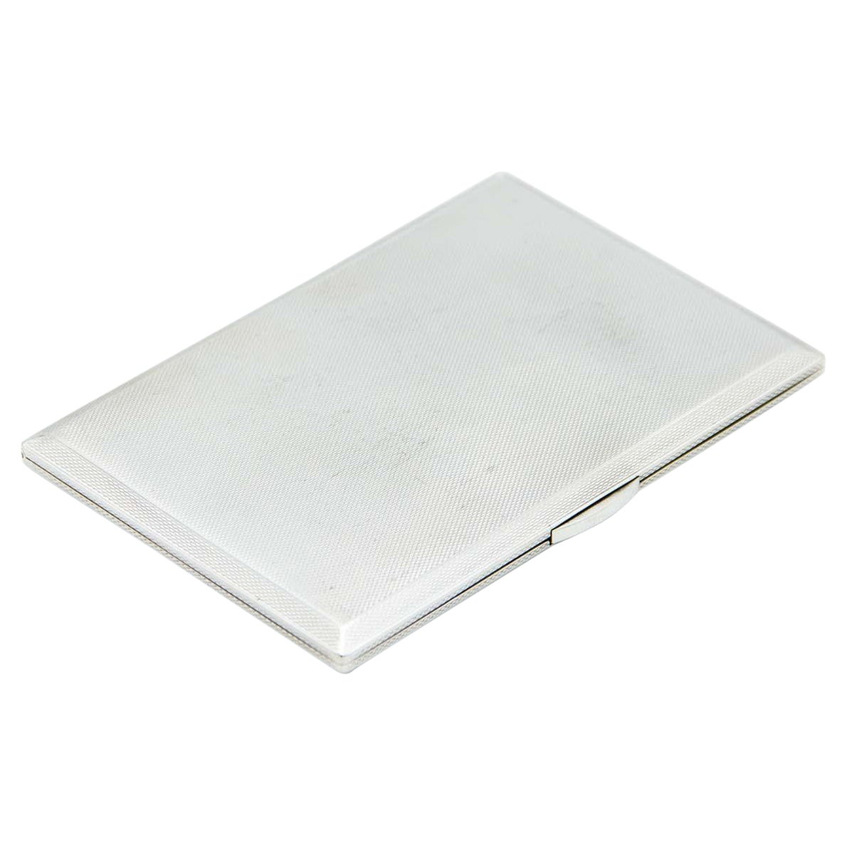 Guilloche silver cigarette case, surrounding friezes