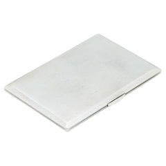 Guilloche silver cigarette case, surrounding friezes