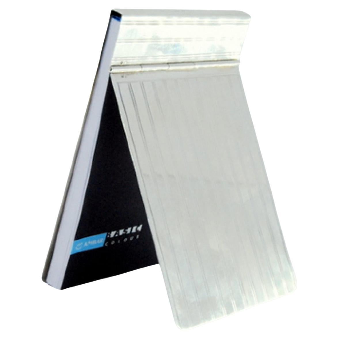 Guilloche silver notepad holder with bands along the length and notepad inside For Sale