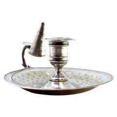 Guilloche silver paddle enclosing a monogram card