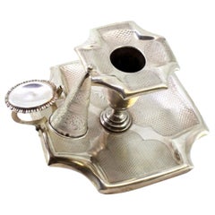 Guilloche silver paddle