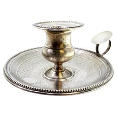 Guilloche silver paddle with pearly friezes