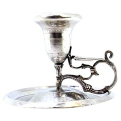 Guilloche silver paddle with reliefs